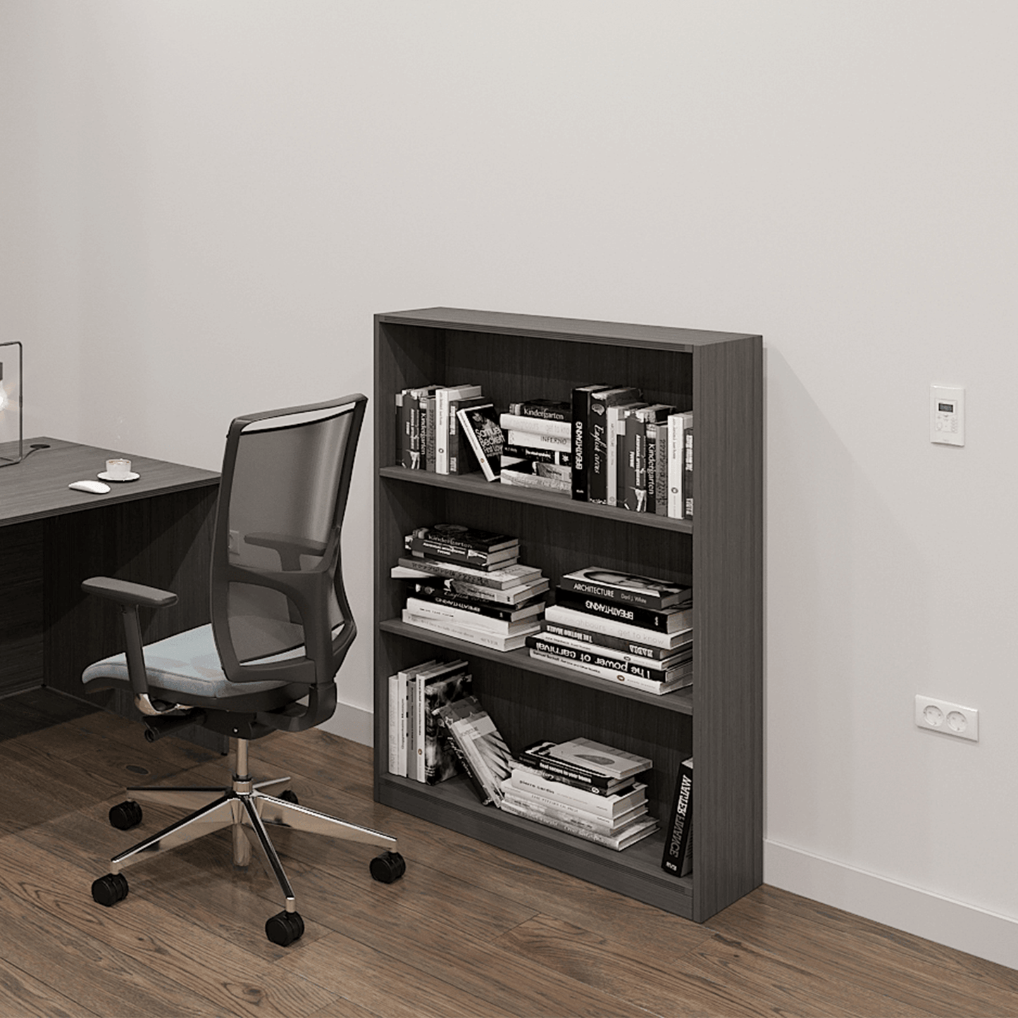 i5 Industries Kai 3-Shelf Bookcase, 36″
