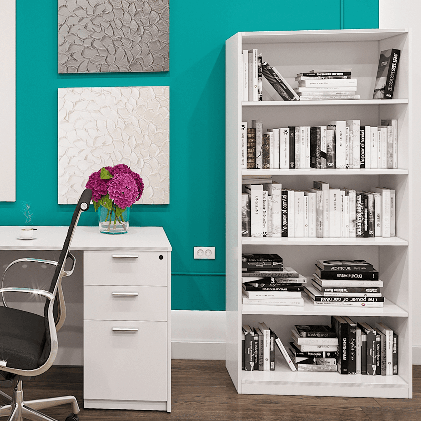 i5 Industries Kai 5-Shelf Bookcase, 69″