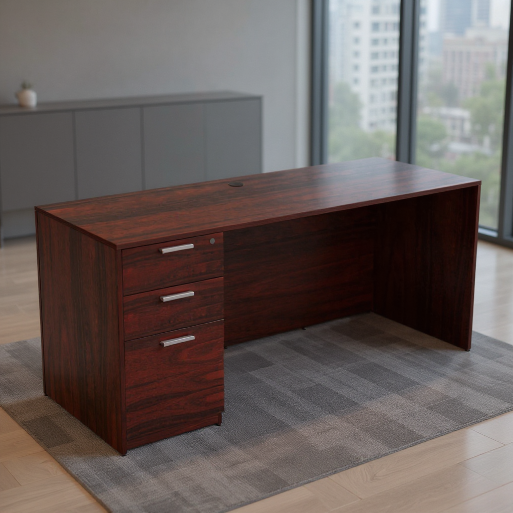 i5 Industries Kai Credenza with Box Box File Pedestal, 24″ x 71″