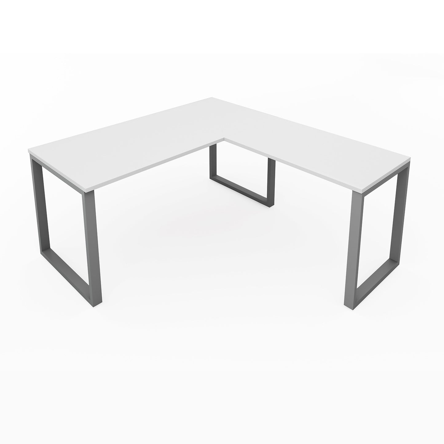 i5 Industries Fusion L-Shaped Metal Leg Desk, 66″ x 78″