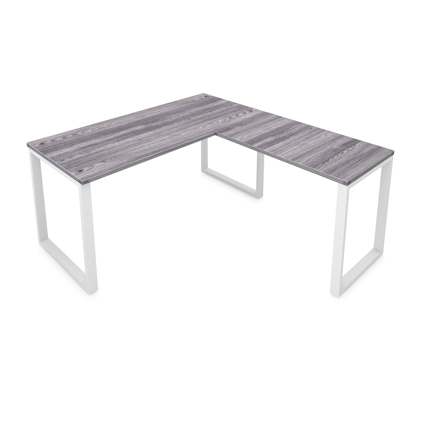 i5 Industries Fusion L-Shaped Metal Leg Desk, 66″ x 78″