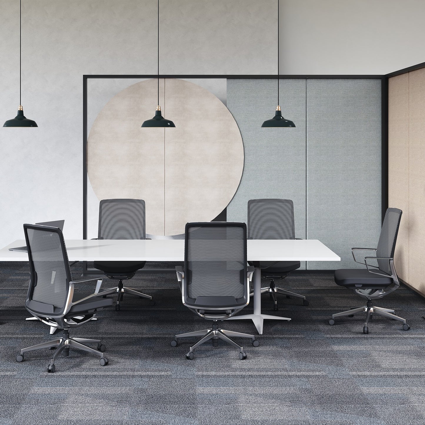 i5 Industries Gravity Conference Chair – Black Mesh Black Seat