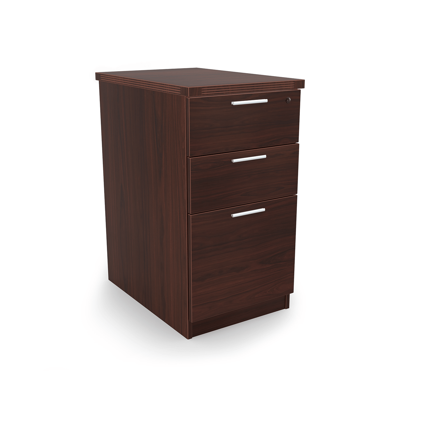 i5 Industries Kai 3 Drawer Pedestal Storage with Top, 22″