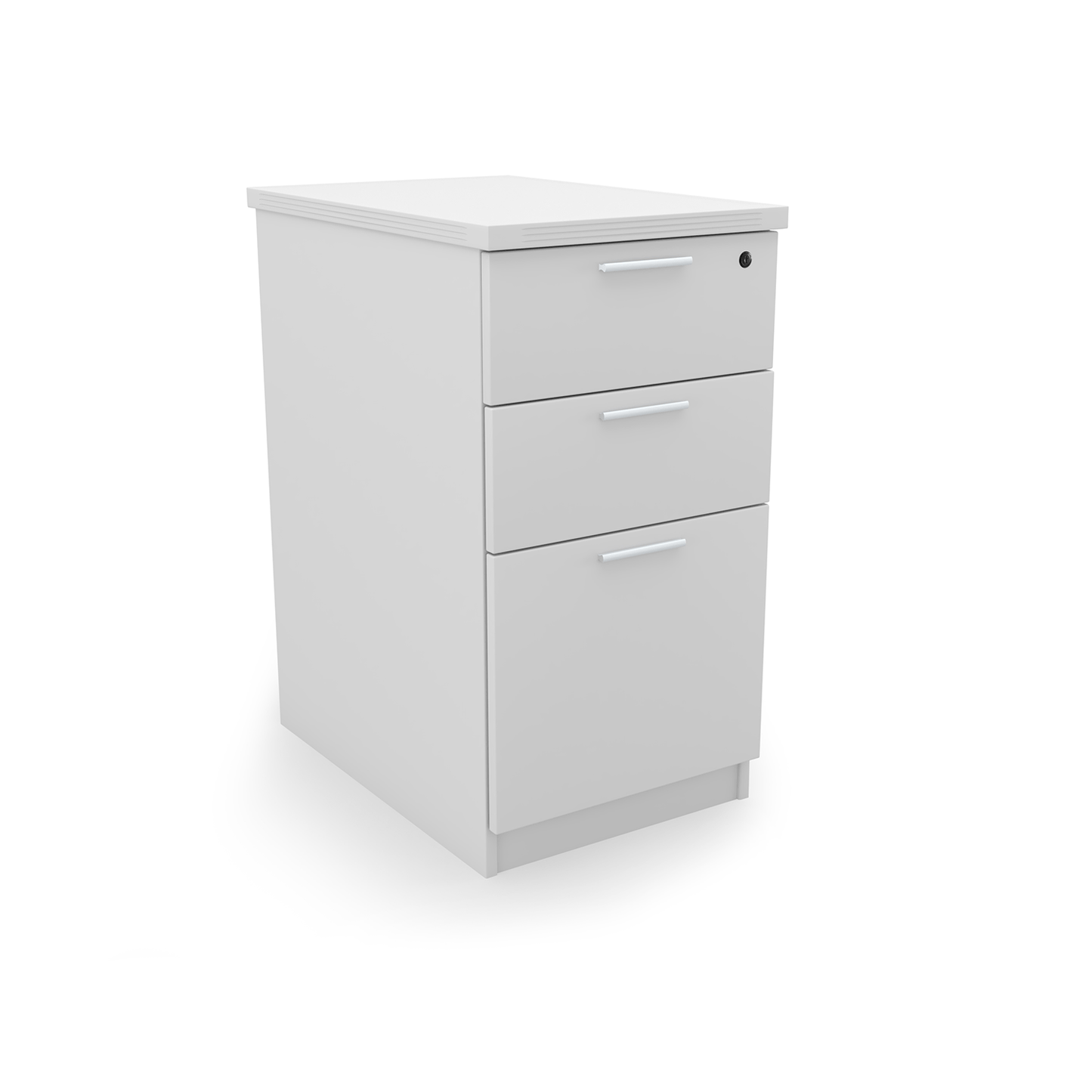 i5 Industries Kai 3 Drawer Pedestal Storage with Top, 22″