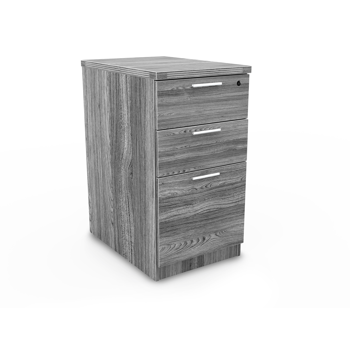 i5 Industries Kai 3 Drawer Pedestal Storage with Top, 22″