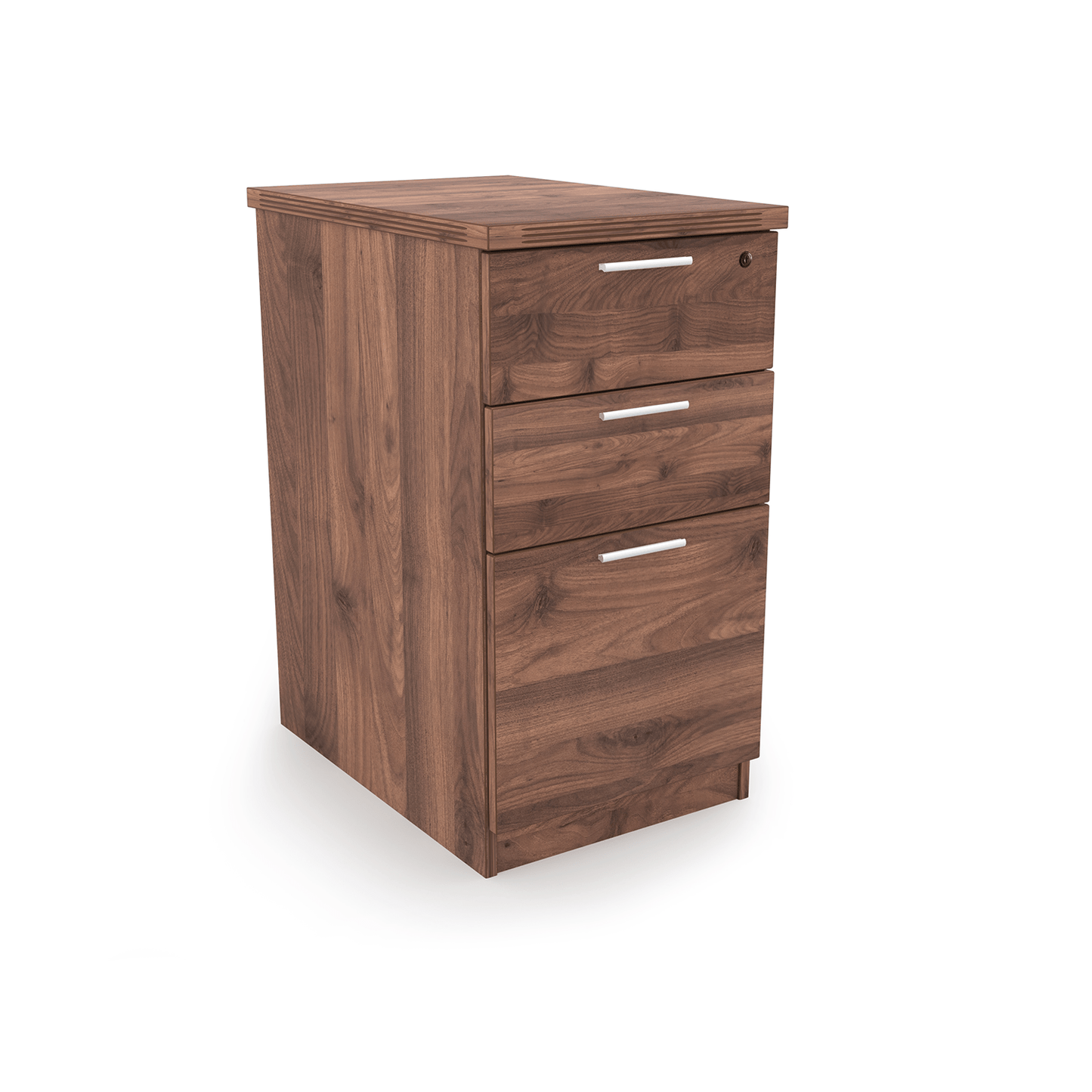 i5 Industries Kai 3 Drawer Pedestal Storage with Top, 22″