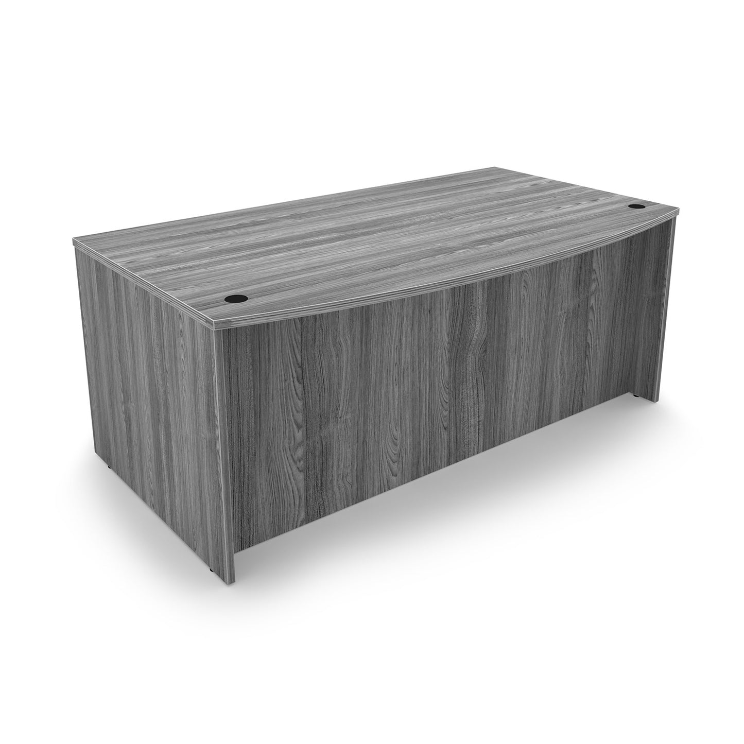 i5 Industries Kai Bow Front Desk with Double Full Pedestals, 36″ x 71″
