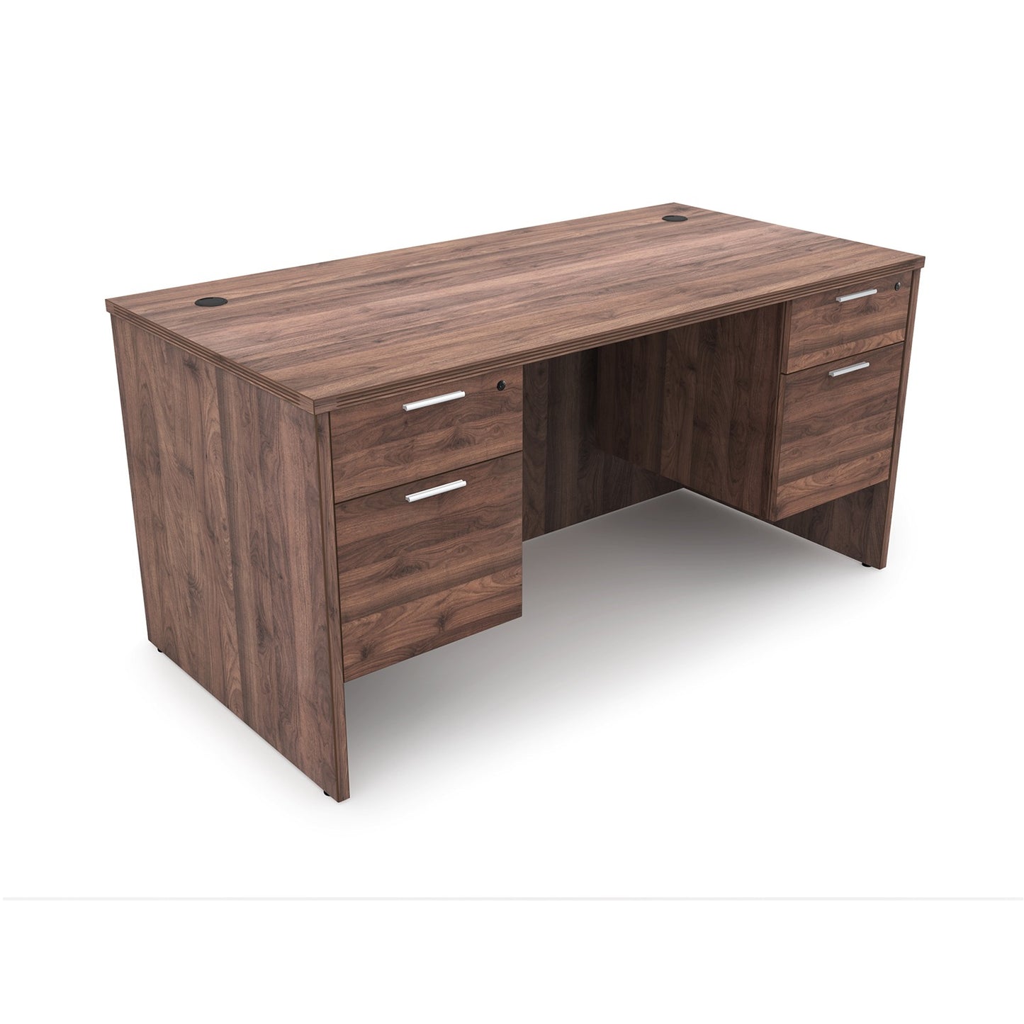i5 Industries Kai Rectangular Desk with Double Suspended Pedestals, 30″ x 71″