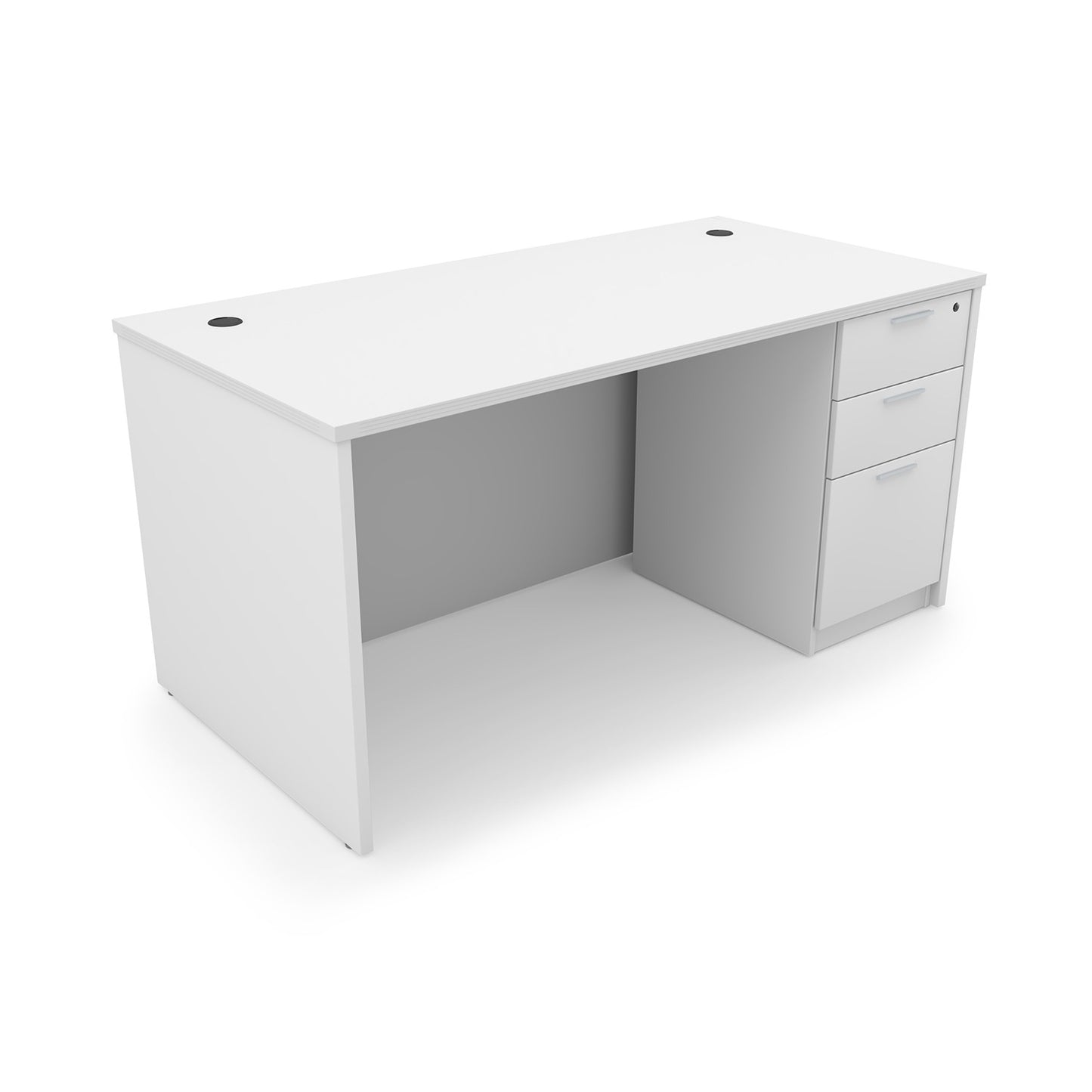 i5 Industries Kai Rectangular Desk with Box Box File Pedestal, 30″ x 60″