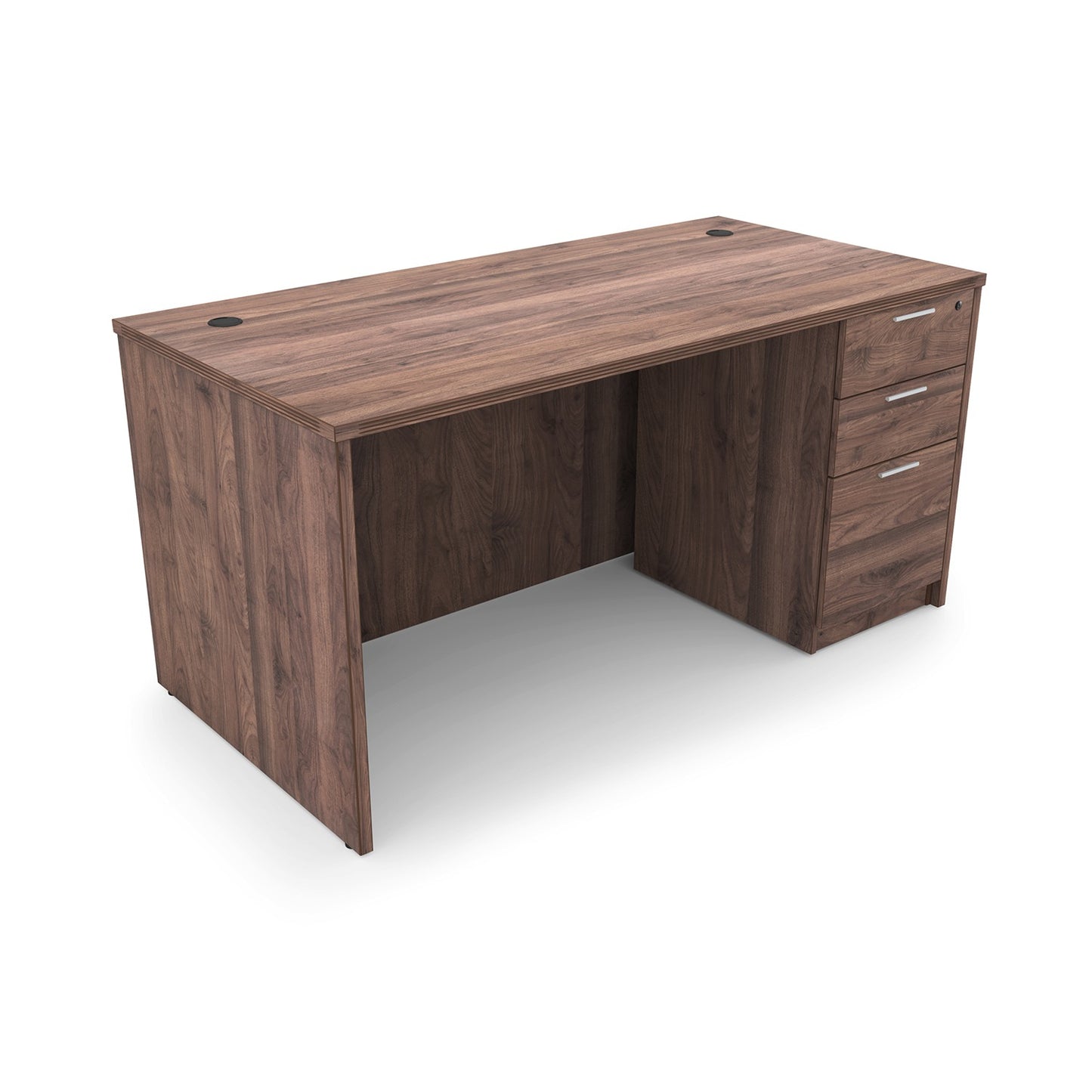 i5 Industries Kai Rectangular Desk with Box Box File Pedestal, 30″ x 60″