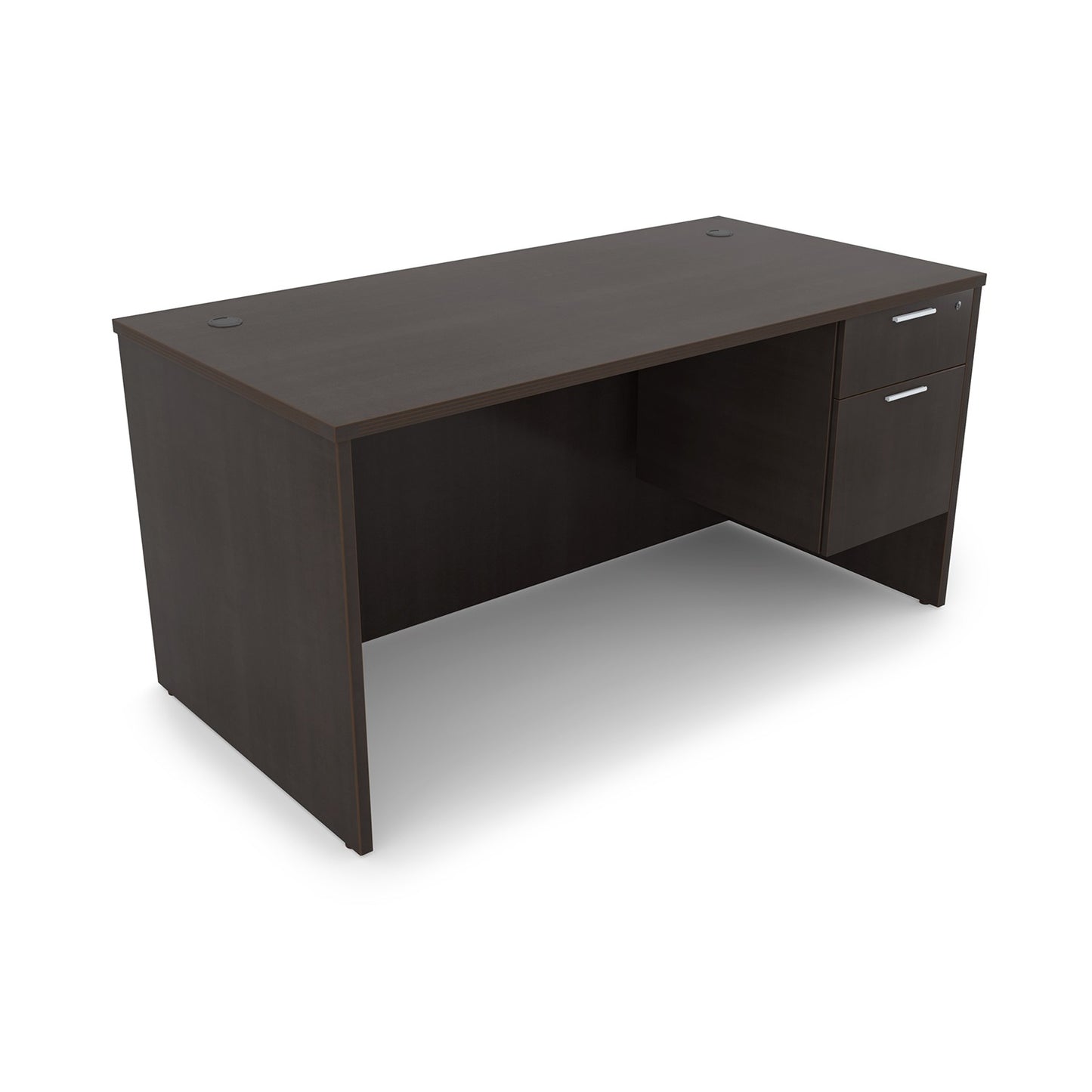 i5 Industries Kai Rectangular Desk with Suspended Pedestal, 36″ x 71″