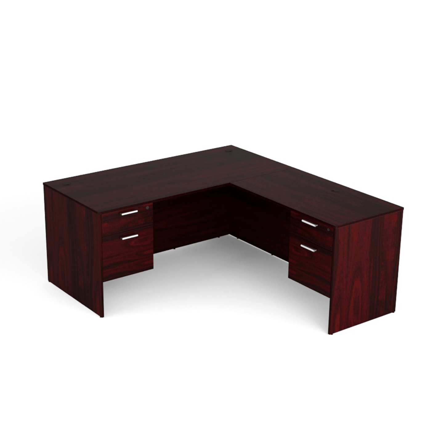 i5 Industries Kai L Shaped Desk with Double Suspended Pedestals, 66″ x 72″