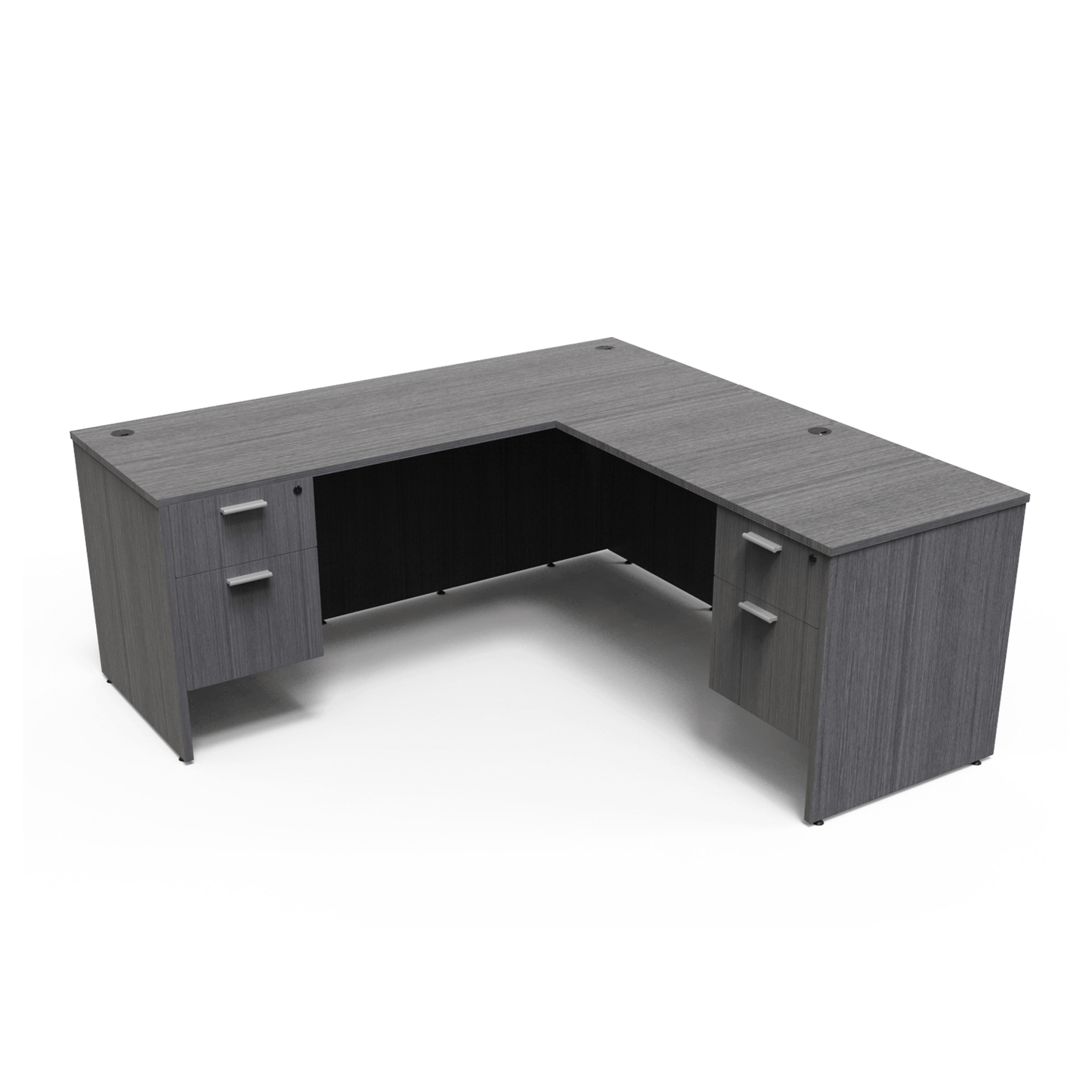 i5 Industries Kai L Shaped Desk with Double Suspended Pedestals, 71″ x 78″ (71″ W Desk, 48″ W Return)
