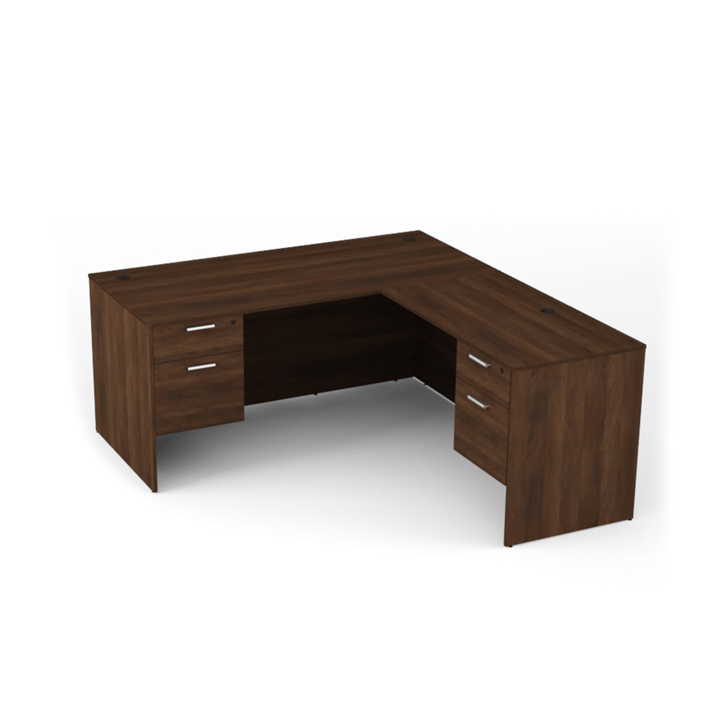 i5 Industries Kai L Shaped Desk with Double Suspended Pedestals, 71″ x 78″ (71″ W Desk, 48″ W Return)