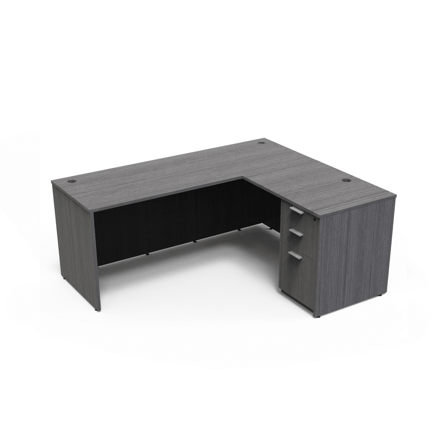i5 Industries Kai L Shaped Desk with Full Pedestal, 66″ x 78″