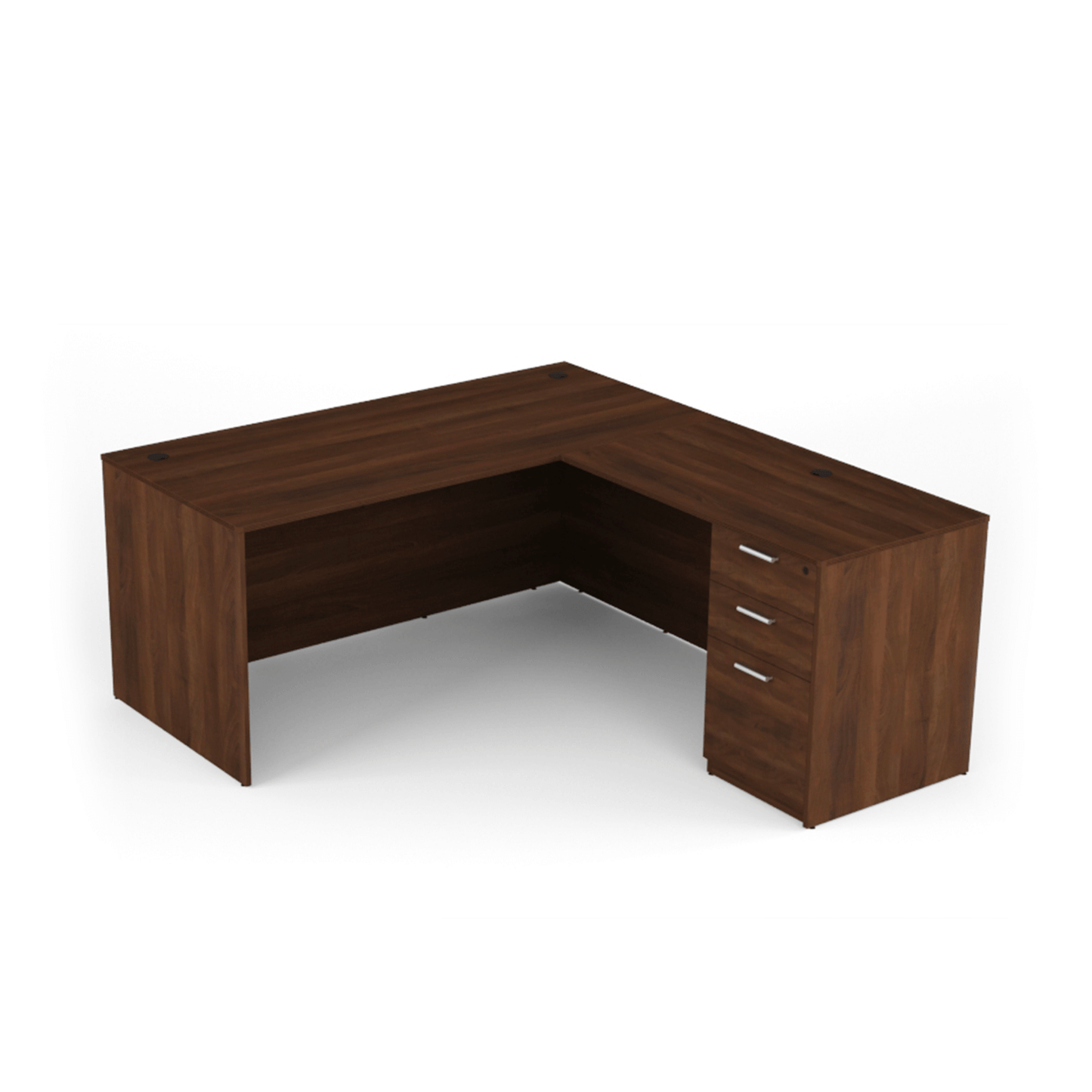 i5 Industries Kai L Shaped Desk with Full Pedestal, 66″ x 72″