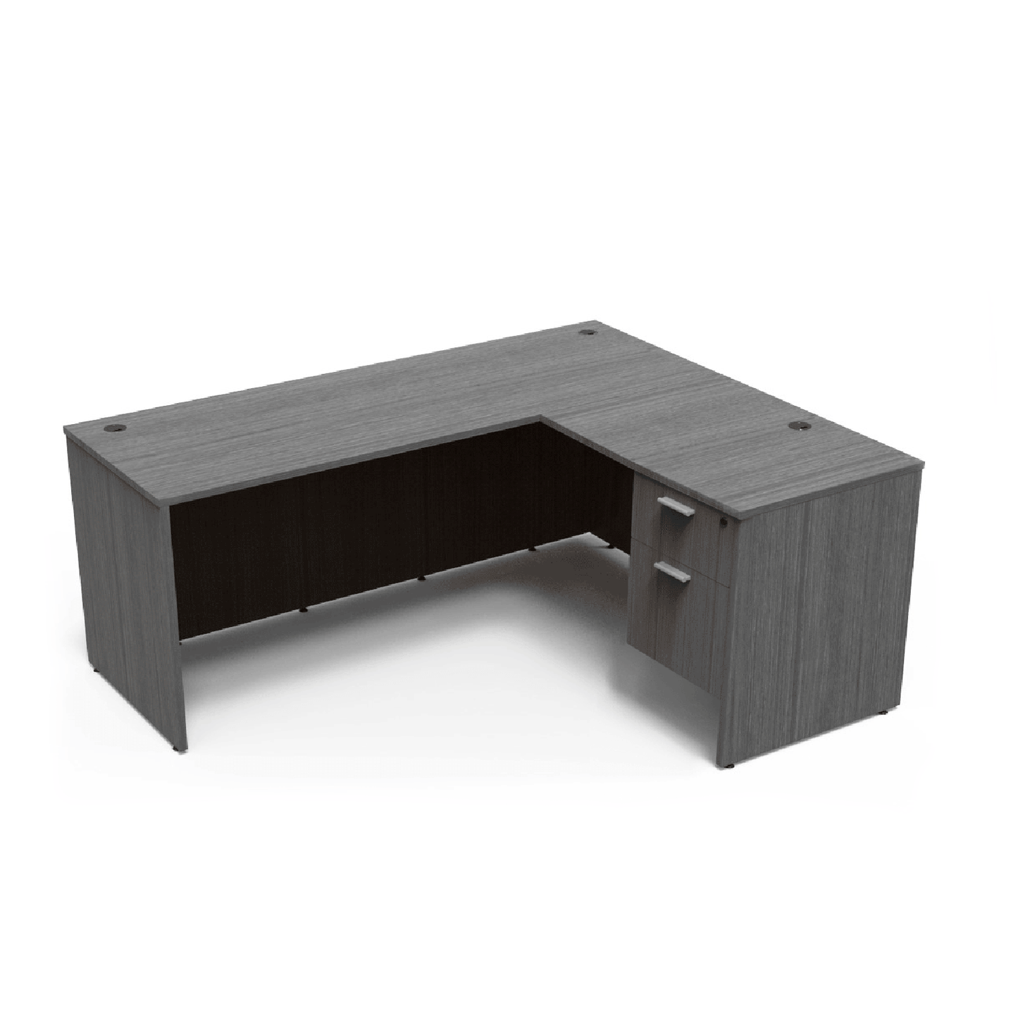 i5 Industries Kai L Shaped Desk with Suspended Pedestal, 66″ x 72″