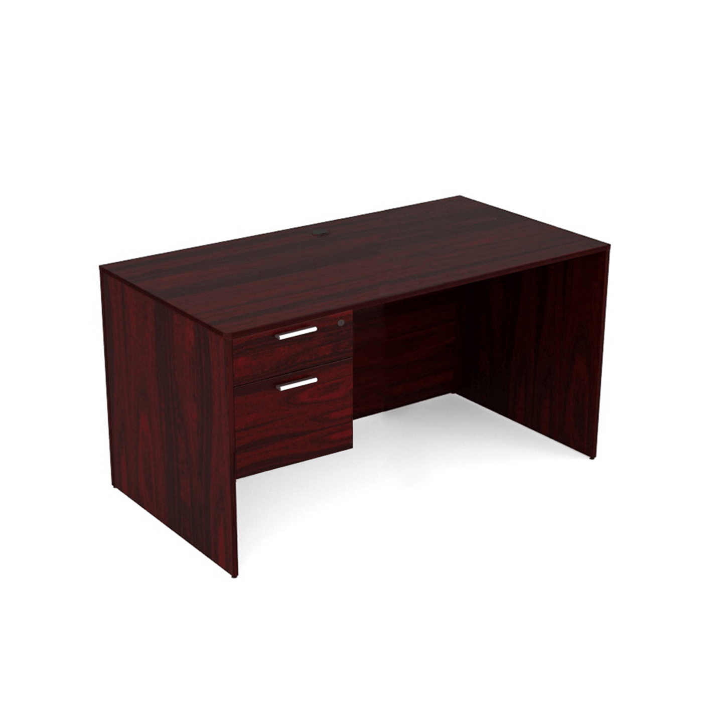 i5 Industries Kai Rectangular Desk with Suspended Pedestal, 24″ x 48″