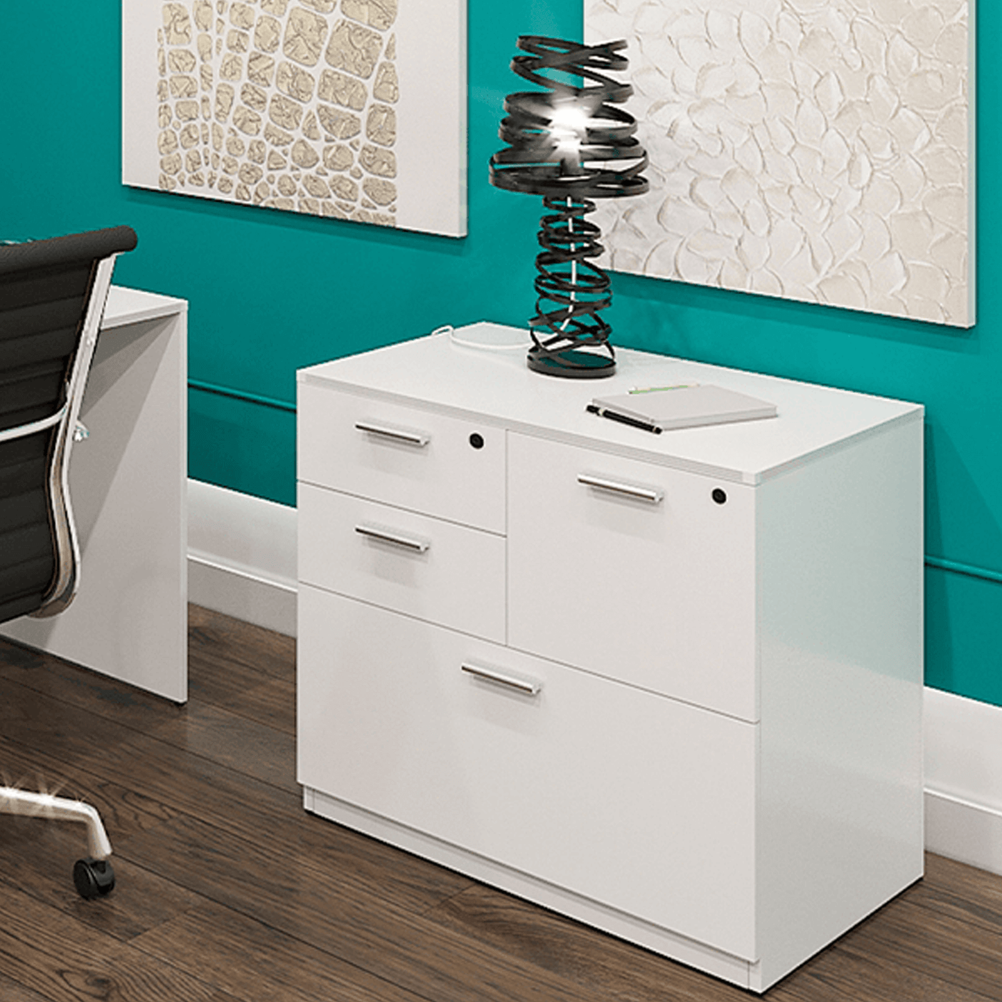 i5 Industries Kai 4 Drawer Multi-File Lateral File, 30″