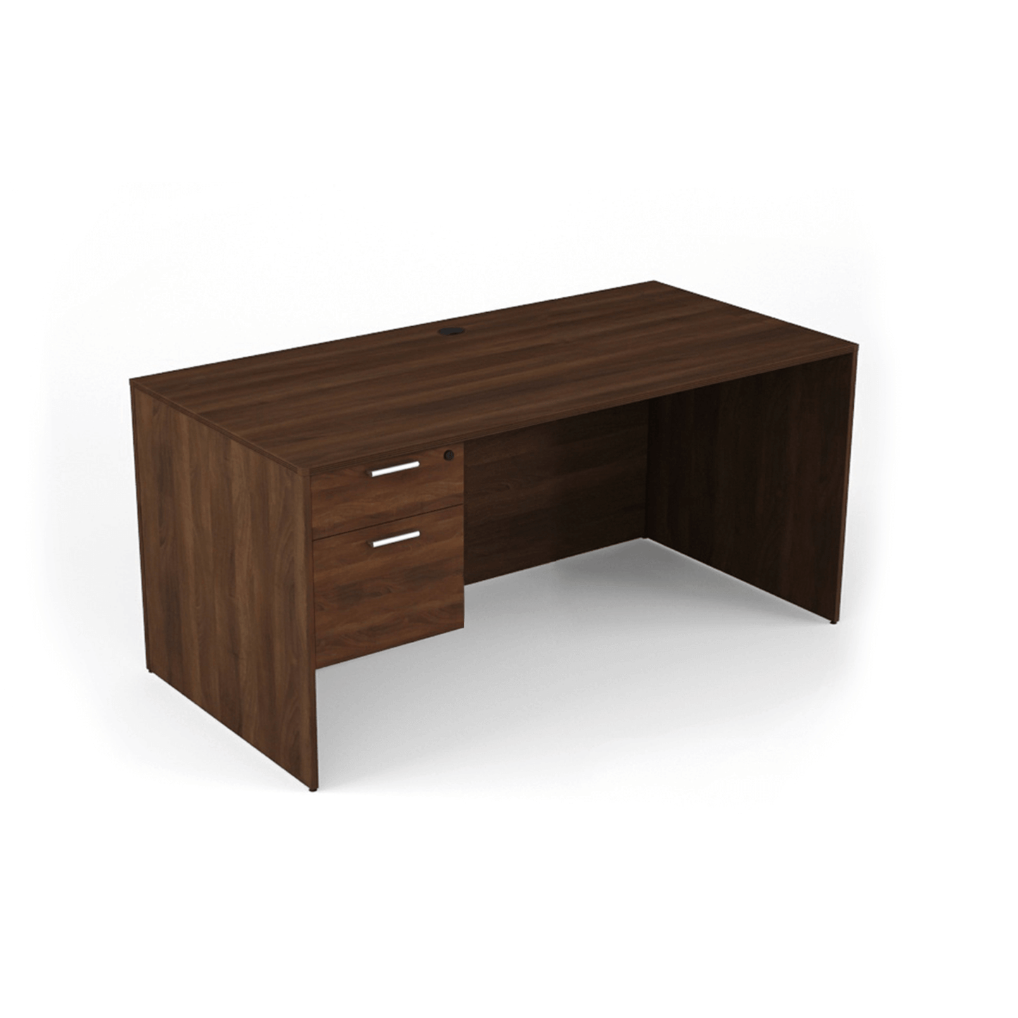 i5 Industries Kai Rectangular Desk with Suspended Pedestal, 24″ x 48″