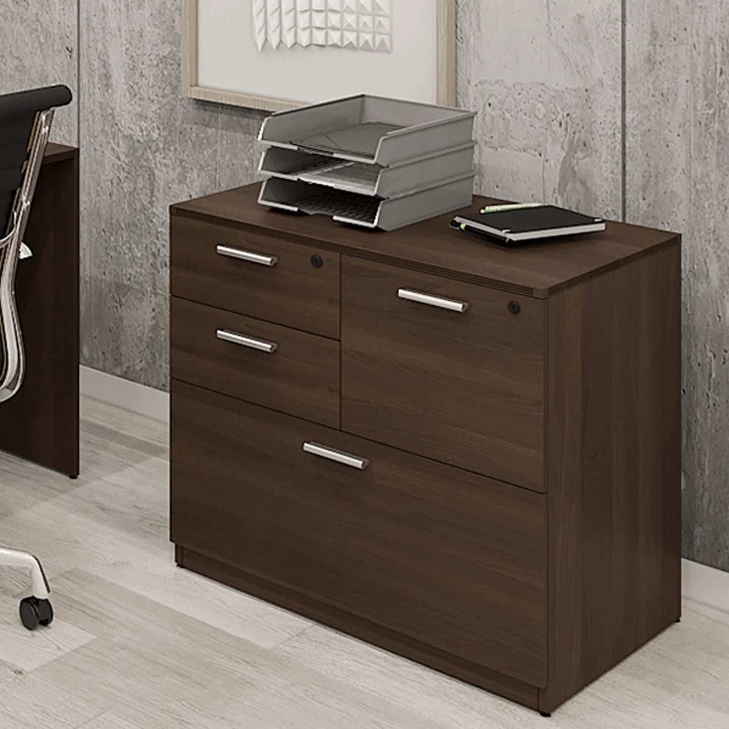 i5 Industries Kai 4 Drawer Multi-File Lateral File, 30″