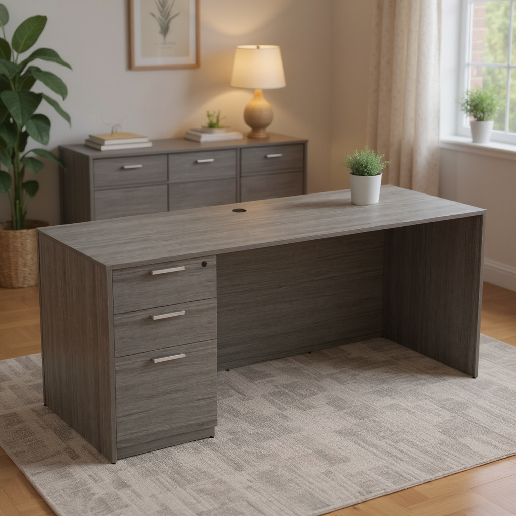 i5 Industries Kai Credenza with Box Box File Pedestal, 24″ x 71″