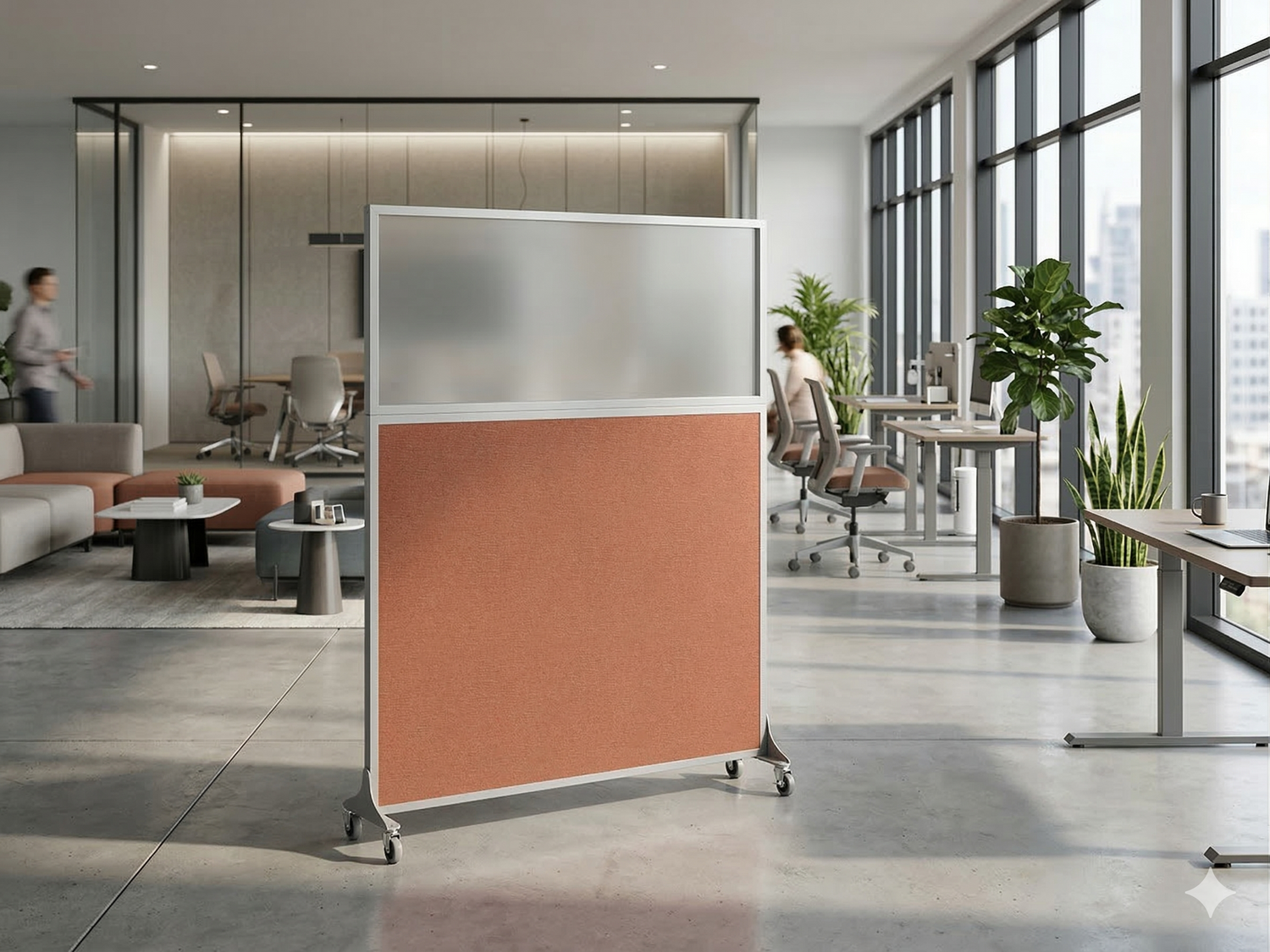 Portable Partition 72H on wheels