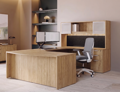 Executive U-Shaped desk Bowfront 71”W x 120”