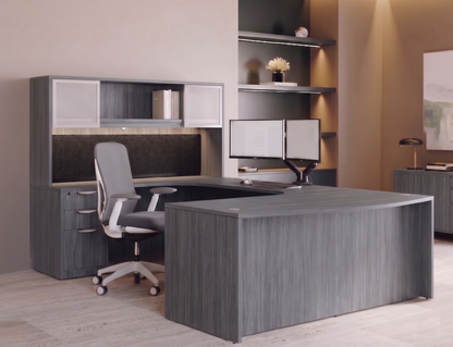 Executive U-Shaped desk Bowfront 71”W x 120”