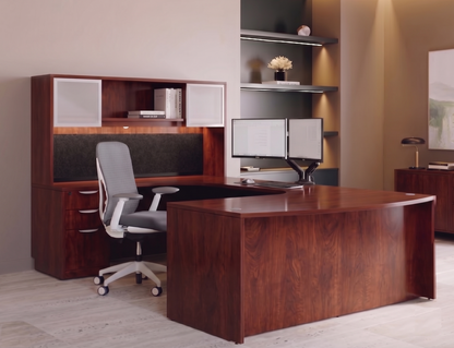Executive U-Shaped desk Bowfront 71”W x 120”