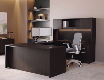 Executive U-Shaped desk Bowfront 71”W x 120”