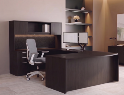 Executive U-Shaped desk Bowfront 71”W x 120”