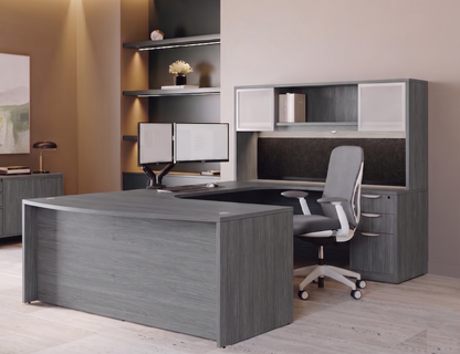 Executive U-Shaped desk Bowfront 71”W x 120”