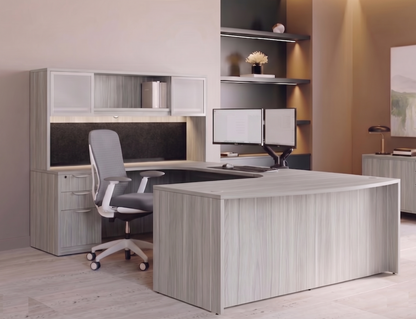 Executive U-Shaped desk Bowfront 71”W x 120”