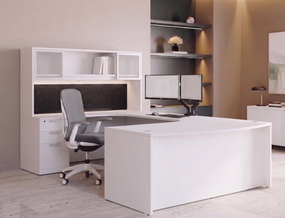 Executive U-Shaped desk Bowfront 71”W x 120”