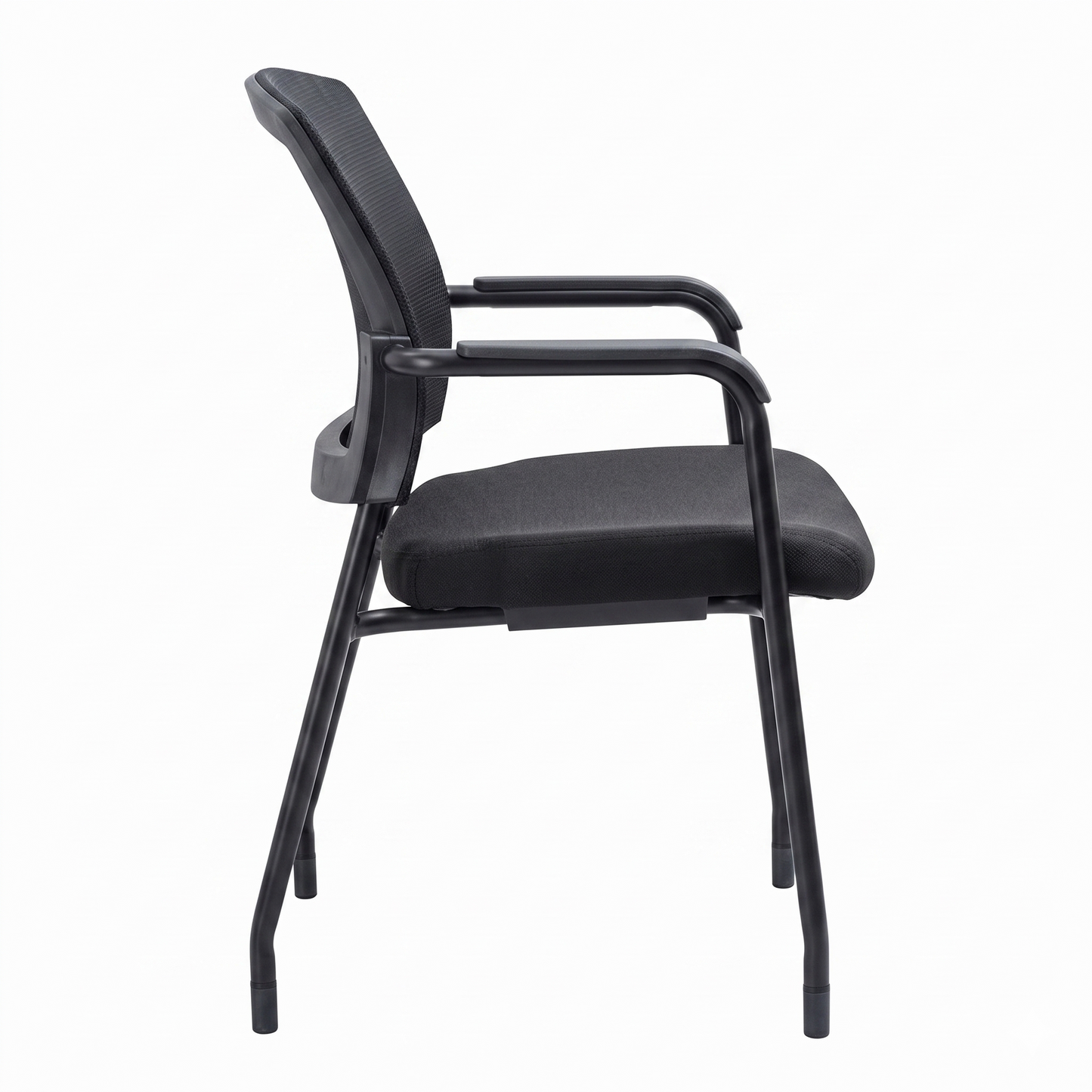 Guest Chair With Arms - Black Fabric