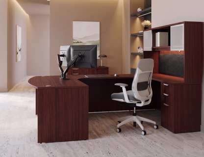 Executive U-Shaped desk Bowfront 71”W x 120”
