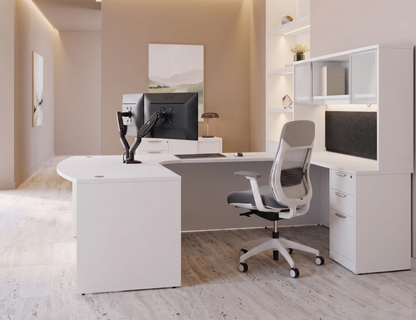 Executive U-Shaped desk Bowfront 71”W x 120”