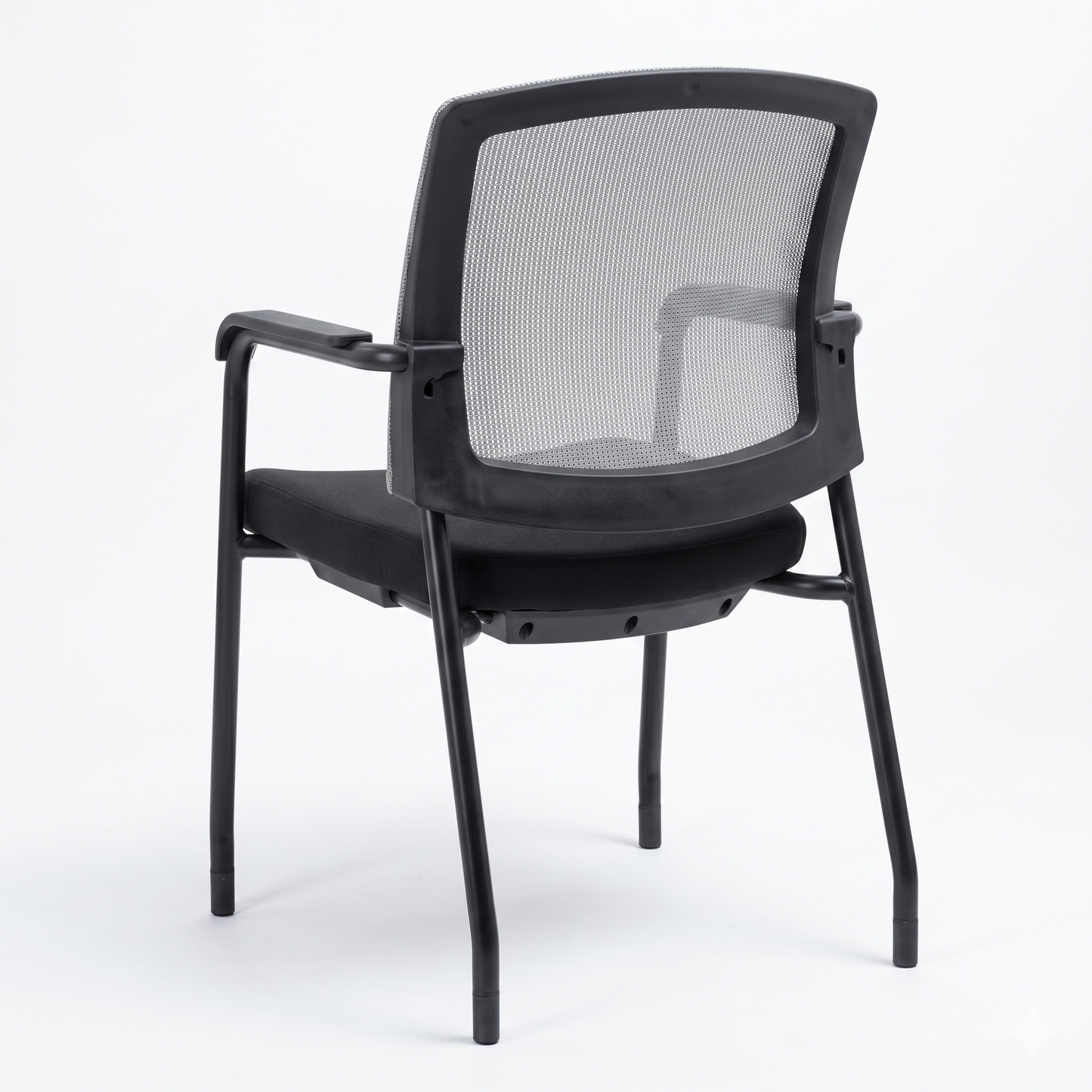 Guest Chair With Arms - Black Fabric