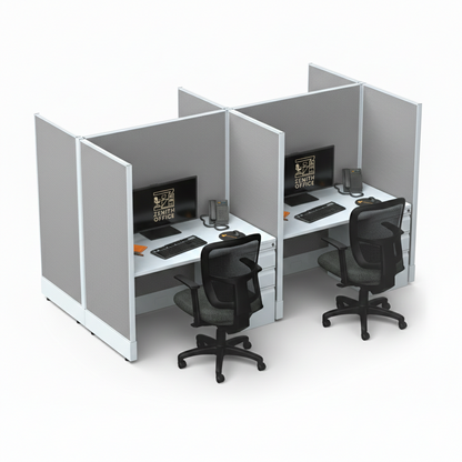 Office Cubicle Desk 53H 4pack Cluster