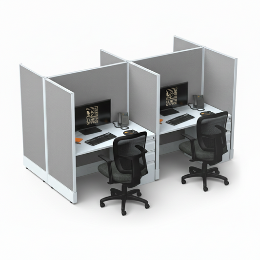 Office Cubicle Desk 53H 4pack Cluster