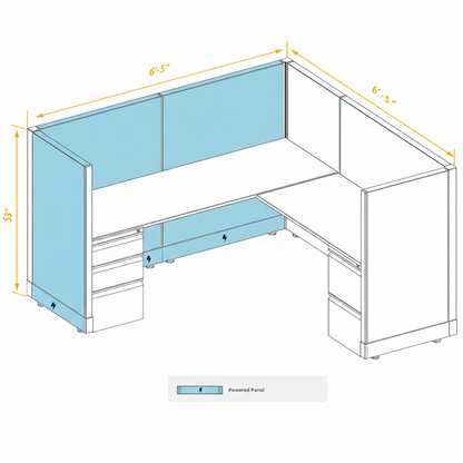 Workstation Desk 53H Single