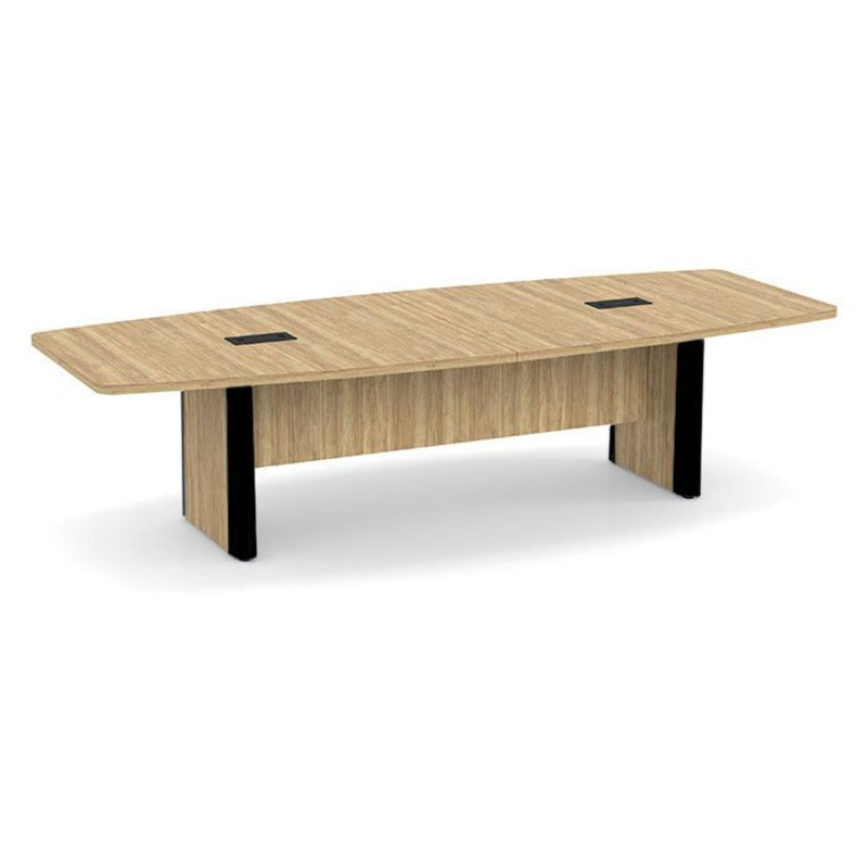 10ft Boat Shape, accent base Conference Table