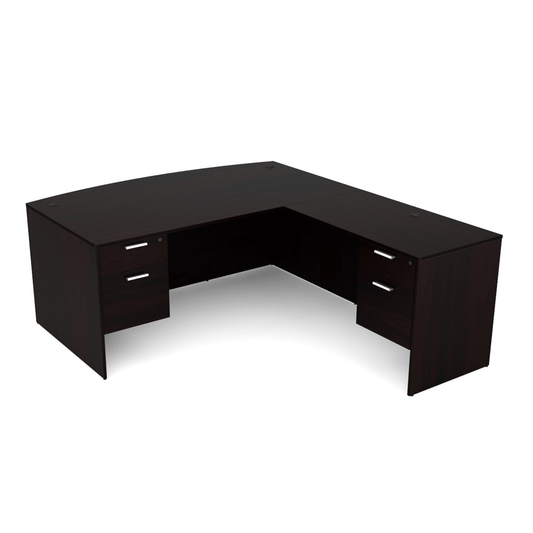 i5 Industries Kai L Shaped Bow Front Desk
