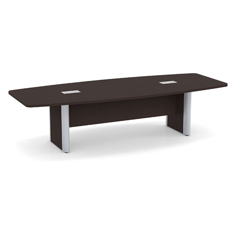 10ft Boat Shape, accent base Conference Table