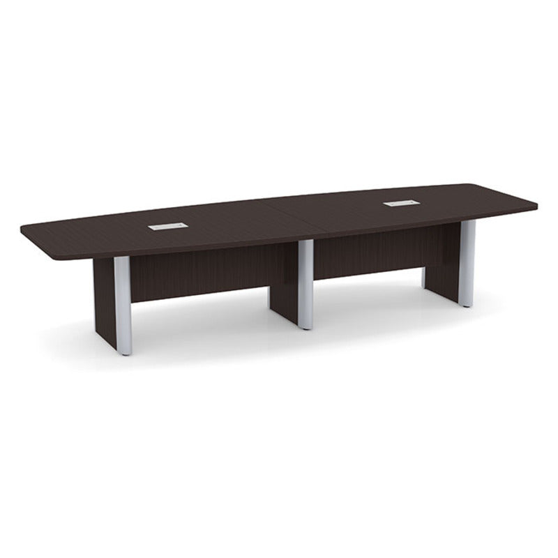 12ft Boat Shape, accent base Conference Table