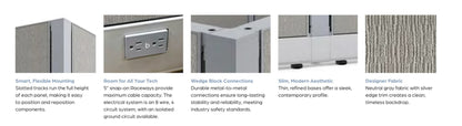 Cubicle Stations 67H 4pack Cluster