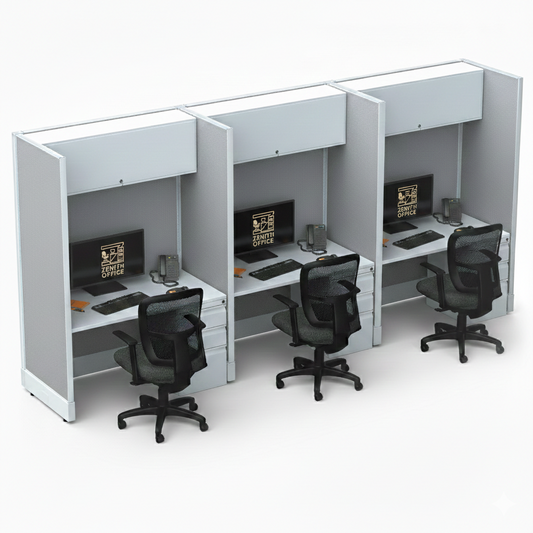 Cubicle Stations 67H 3pack Inline
