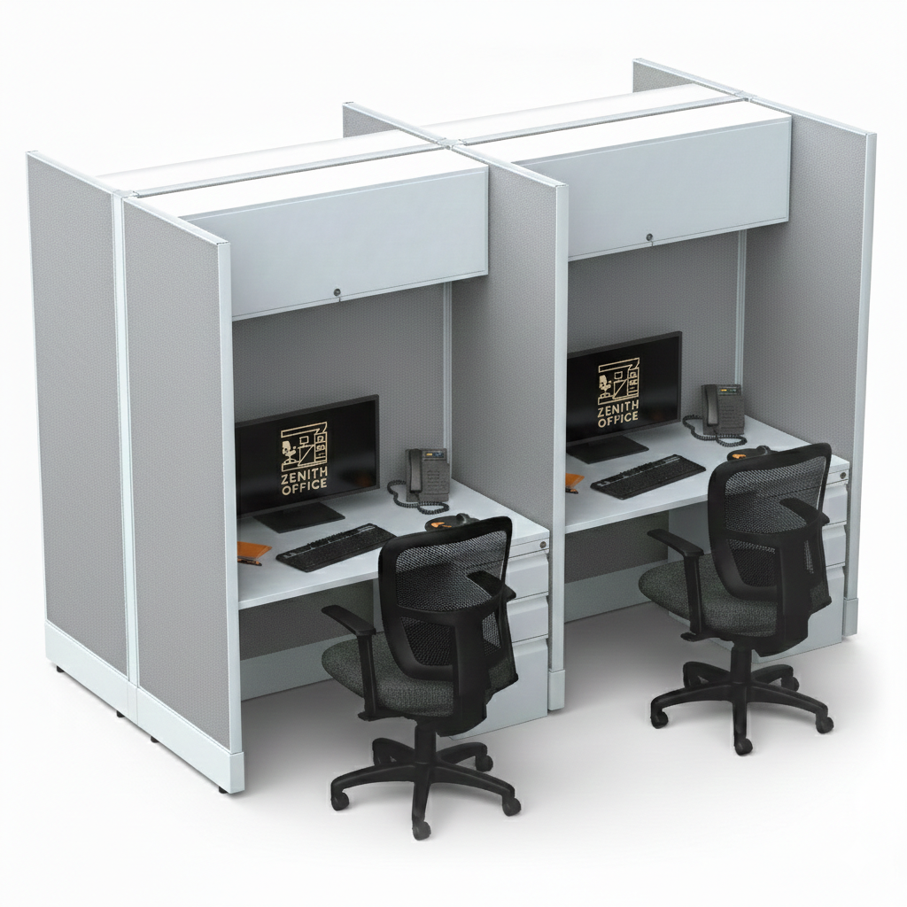 Cubicle Stations 67H 4pack Cluster