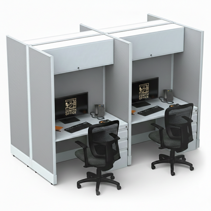 Cubicle Stations 67H 4pack Cluster